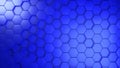 Blue displaced hexagons background. 3d render illustration.