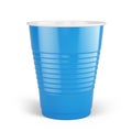 Blue disposable cup - plastic cup isolated on white