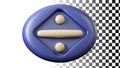 Blue division symbol, divide sign, math symbol, and mathematics icon png transparent image Generative AI