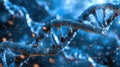 Blue DNA Helix - AI Generated Royalty Free Stock Photo