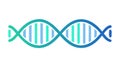 Blue DNA Helix Science Icon Vector vector design Generative AI Royalty Free Stock Photo