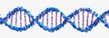 Blue DNA Helix Structure - Biotechnology and Genetic Research. Genetic Code Visualization Royalty Free Stock Photo