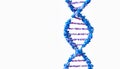 Blue DNA Helix Structure - Biotechnology and Genetic Research. Genetic Code Visualization Royalty Free Stock Photo
