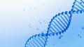 Blue DNA Helix Structure - Biotechnology and Genetic Research. Genetic Code Visualization Royalty Free Stock Photo