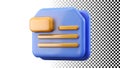 Blue document icon, file, paperwork, and digital file representation png transparent image Generative AI