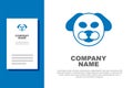 Blue Dog icon isolated on white background. Logo design template element. Vector Royalty Free Stock Photo
