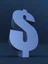 Blue dollar Royalty Free Stock Photo