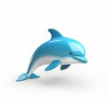 Humorous 3d Dolphin Logo In Blue With Playful Character Design