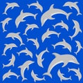 Blue Dolphin Pattern