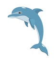 Blue dolphin on a white background Royalty Free Stock Photo