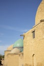 Blue dome and brick architecture at the Shah-i-Zinda Ensemble, S Royalty Free Stock Photo