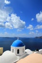 Blue dome of a church, Oia, Santorini, Greece Royalty Free Stock Photo