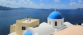 Blue dome of a church, Oia, Santorini, Greece Royalty Free Stock Photo