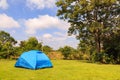 Blue dome tent