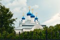 Big bell tower and domes in  Church Royalty Free Stock Photo