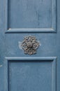 Blue door knob