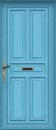 Blue door - with letter box