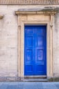 Blue door in an old house in Scotland Royalty Free Stock Photo