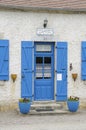 Blue door and shutters at the lock keepers house, Ecluse 24 Anizy, Champ du Pont, Limanton, Nievre, Burgundy