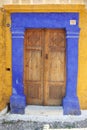 Blue door surround Royalty Free Stock Photo