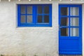 Blue door blue window