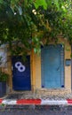 Blue doors Neve Tzedek Israel Royalty Free Stock Photo