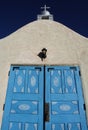 Blue Doors, San Ysidro Church Royalty Free Stock Photo