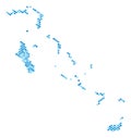 Blue Dot Bahamas Islands Map