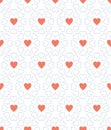 Blue dot and red heart valentine day pattern background Royalty Free Stock Photo