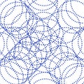 Blue doted circle seamless background Royalty Free Stock Photo