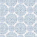 Blue dots seamless pattern. Pastel simple background. Elegant template for fashion prints. Texture for wallpaper Royalty Free Stock Photo