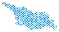 Blue Dot Georgia Map Royalty Free Stock Photo