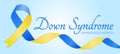 Blue Down Syndrome Awareness Month Banner Illustration