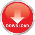 Blue download button for internet website use round shape download button vector file image