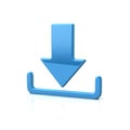 Blue download icon