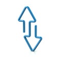 Blue download and upload arrows
