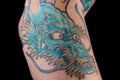 Blue Dragon Tattoo on Arm