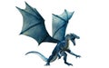 Blue Dragon on White Royalty Free Stock Photo