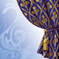 Blue drape