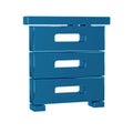 Blue Drawer with documents icon isolated on transparent background. Archive papers drawer. File Cabinet Drawer. Office