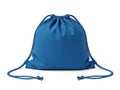 Blue drawstring bag Royalty Free Stock Photo