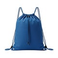 A blue drawstring bag with a textured surface Royalty Free Stock Photo