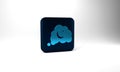 Blue Dreams icon isolated on grey background. Sleep, rest, dream concept. Resting time and comfortable relaxation. Blue Royalty Free Stock Photo