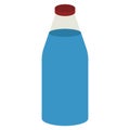 Blue drink bottle flat icon
