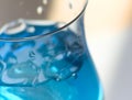 Blue drink with ice Royalty Free Stock Photo