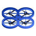 Blue drone icon, isometric style