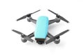 A Blue Drone  On A White Background