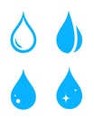 Blue droplet set Royalty Free Stock Photo