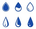 Blue droplet set Royalty Free Stock Photo