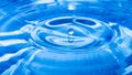 Blue dropplet of water Royalty Free Stock Photo
